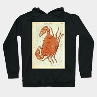 Cancer the Crab, from Urania's Mirror, Vintage Signs of the Zodiac Hoodie